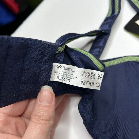 New Wacoal Navy Blue unlined full coverage bra 32C 855170 New with tags - Picture 6 of 7